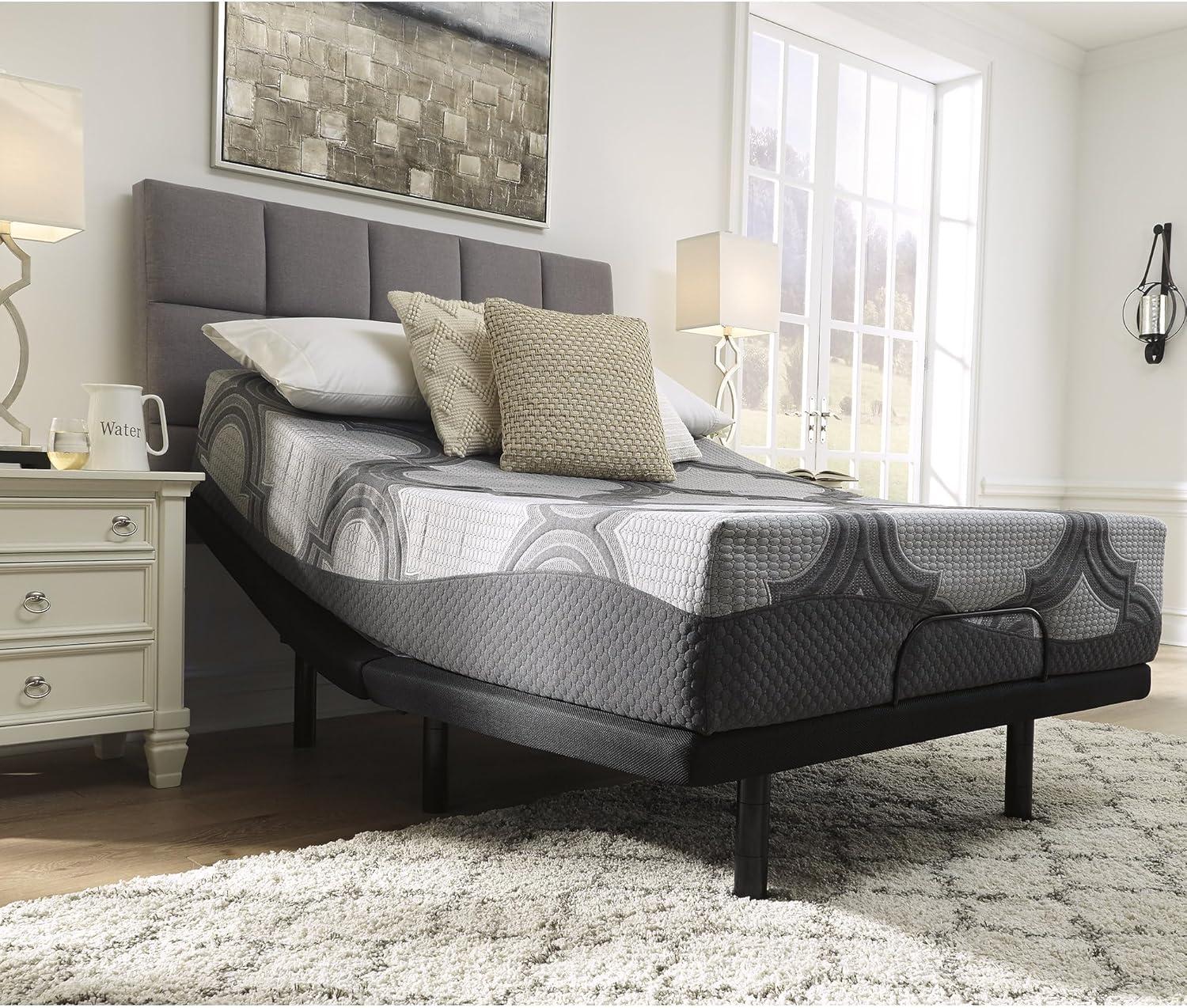 imageSignature Design by Ashley King Size 12 Inch Hybrid Mattress with Cooling Gel Memory Foam and Lumbar Support Form Fiberglass Free Mattress In A BoxKing