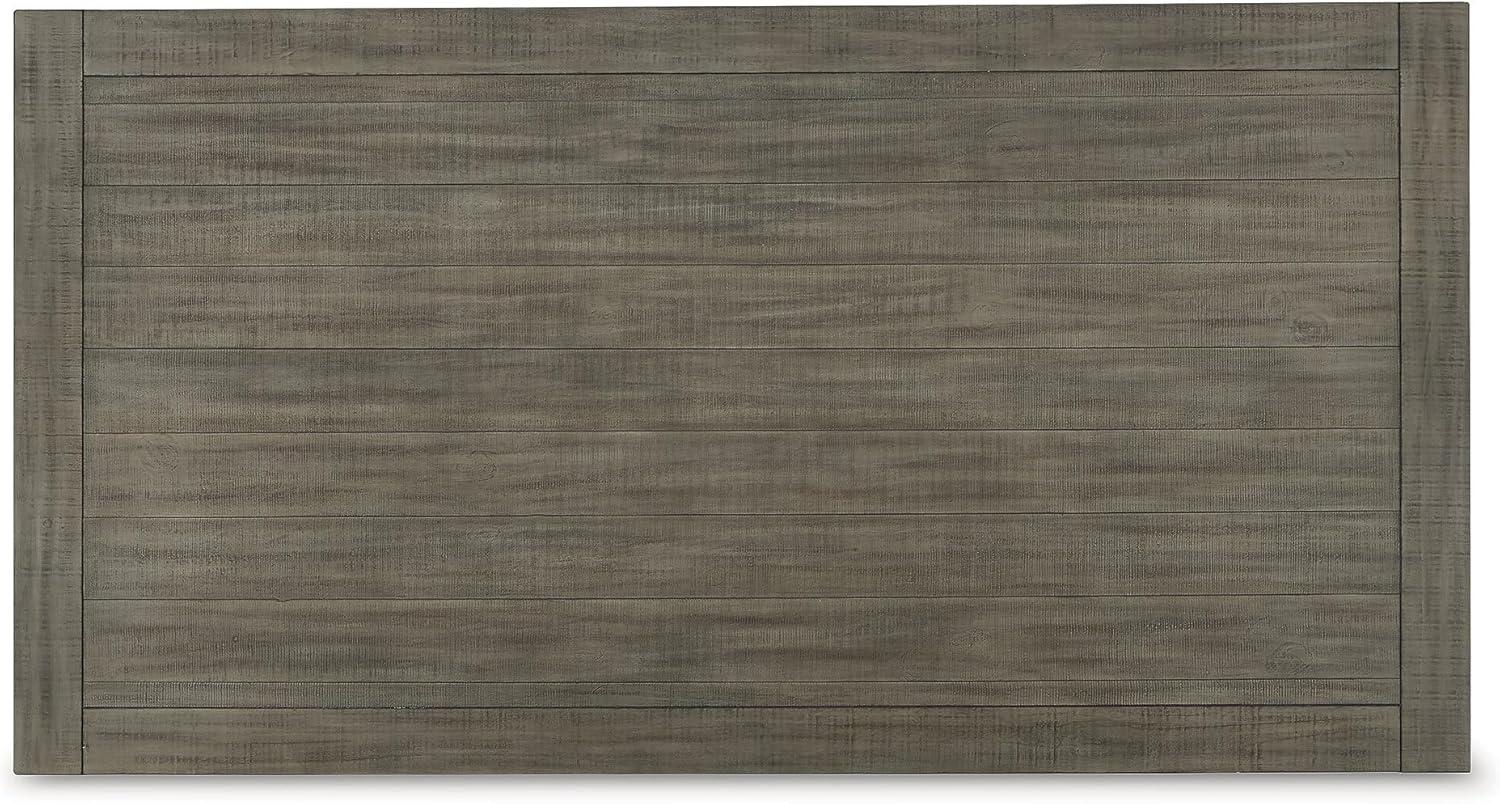 imageSignature Design by Ashley Krystanza Casual Dining Table with Cross Base Light Gray