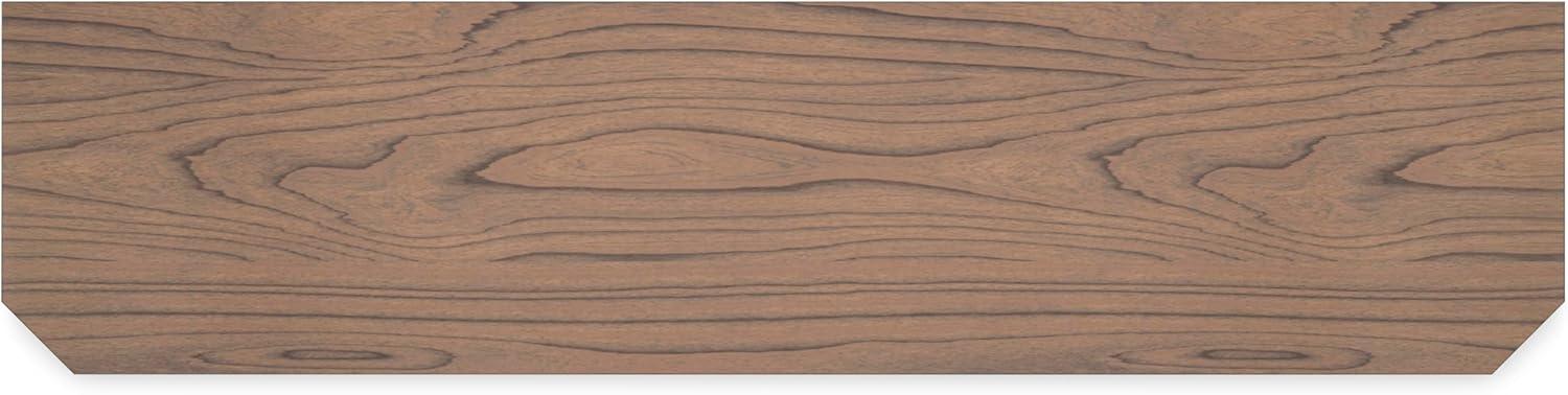 imageSignature Design by Ashley Landocken Contemporary 83quot TV Stand for TVs up to 95quot with Fireplace Option 2 Cabinets 2 Doors 2 Adjustable Shelves Open Cubbies and Cord Openings Dark Brown ampamp Blue