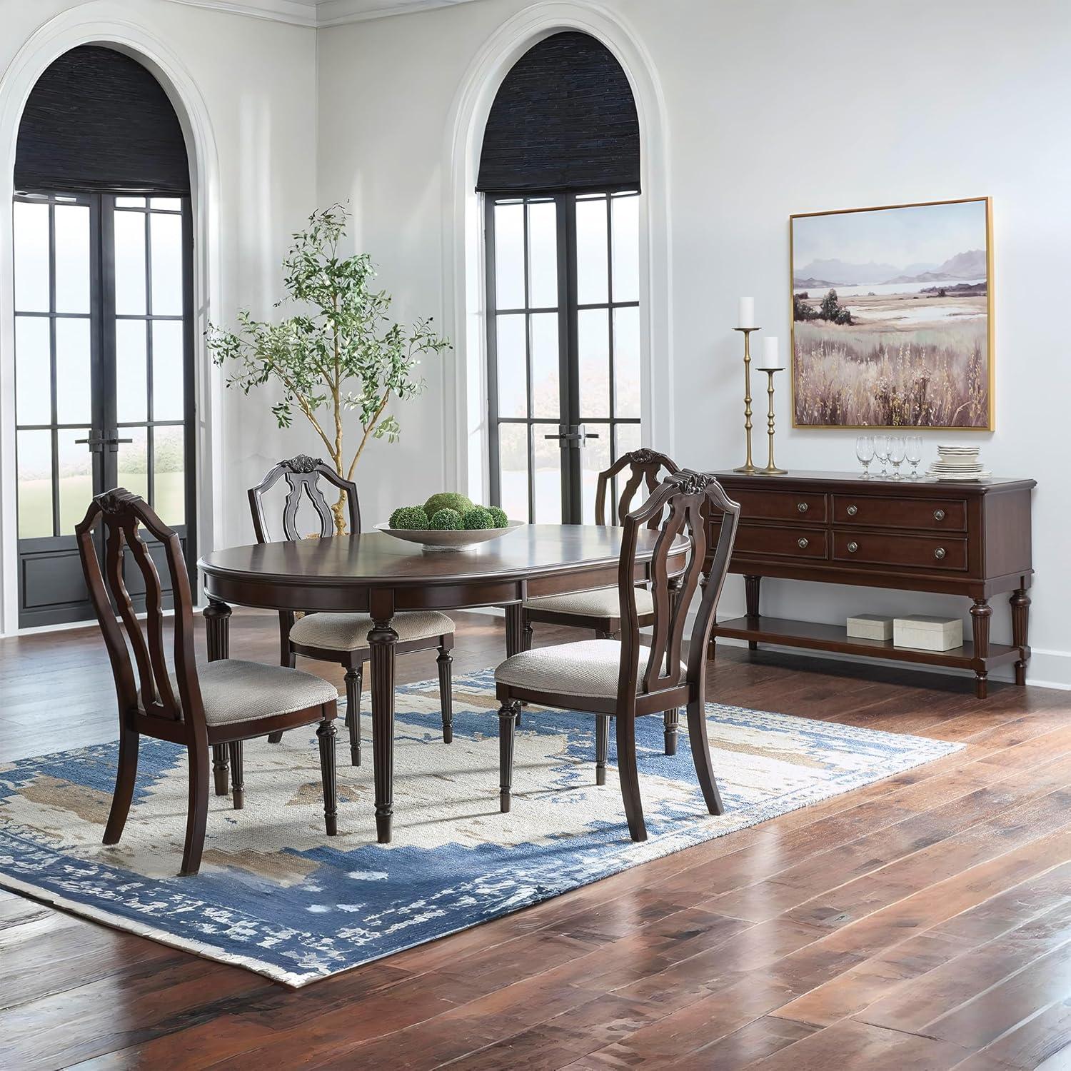 imageSignature Design by Ashley Lavinton Classic Dining Extension Table Dark Brown