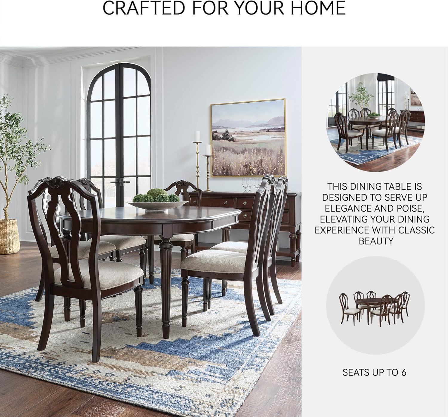 imageSignature Design by Ashley Lavinton Classic Dining Extension Table Dark Brown