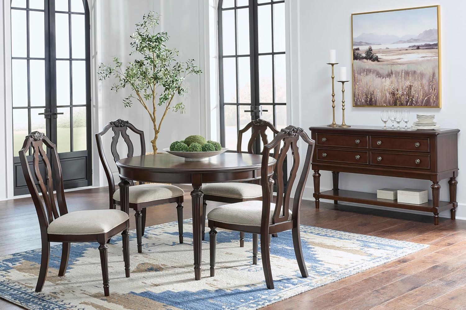 imageSignature Design by Ashley Lavinton Classic Dining Extension Table Dark Brown