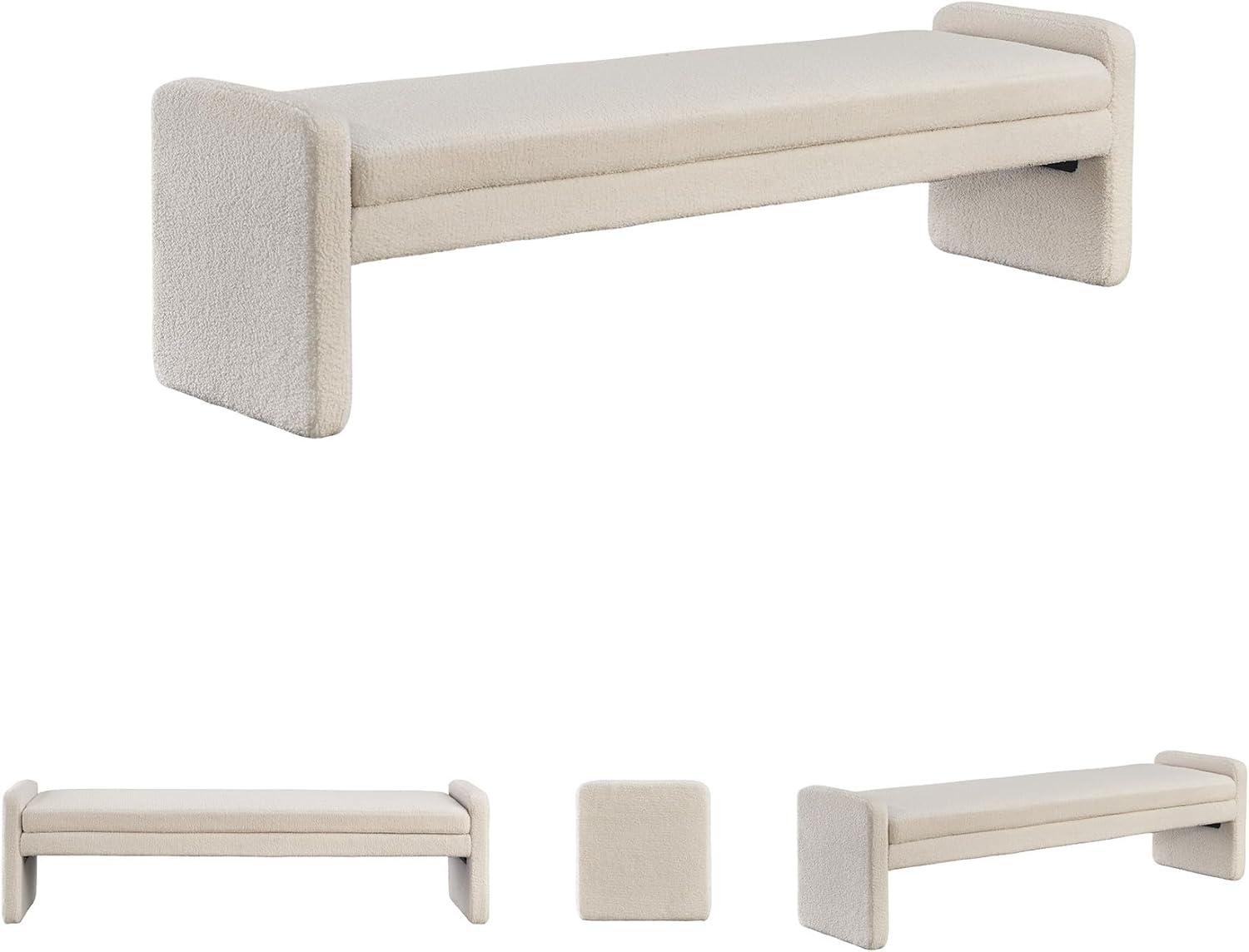 imageSignature Design by Ashley Lembertson 70quot Accent Bench Beige