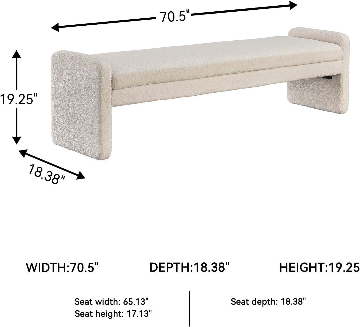 imageSignature Design by Ashley Lembertson 70quot Accent Bench Beige