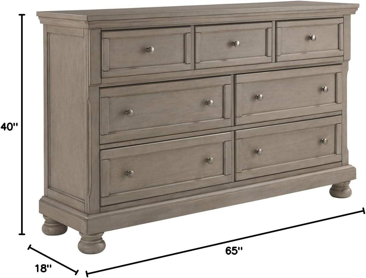 imageSignature Design by Ashley Lettner Modern Traditional 7 Drawer Dresser Light Gray
