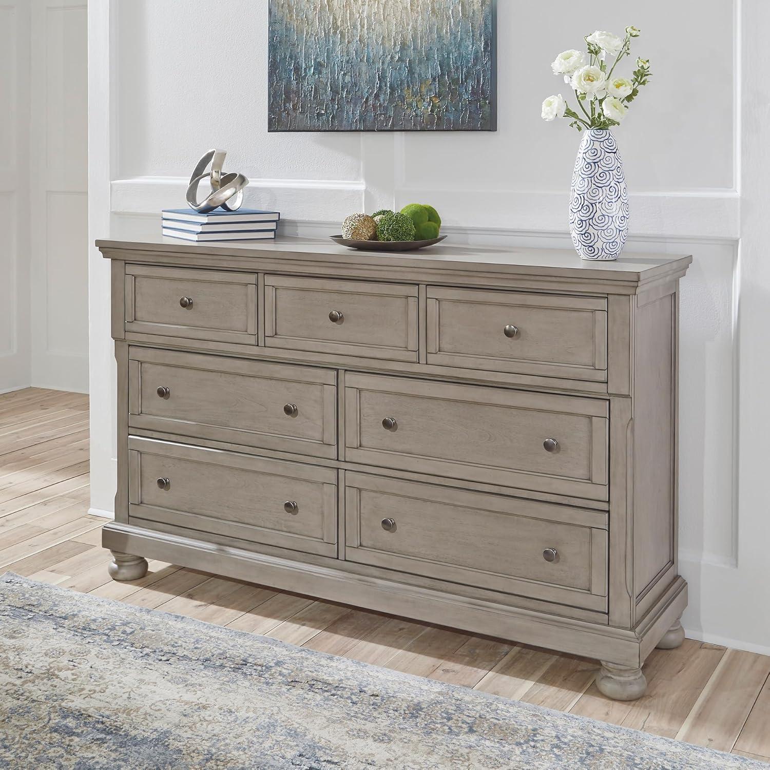 imageSignature Design by Ashley Lettner Modern Traditional 7 Drawer Dresser Light Gray