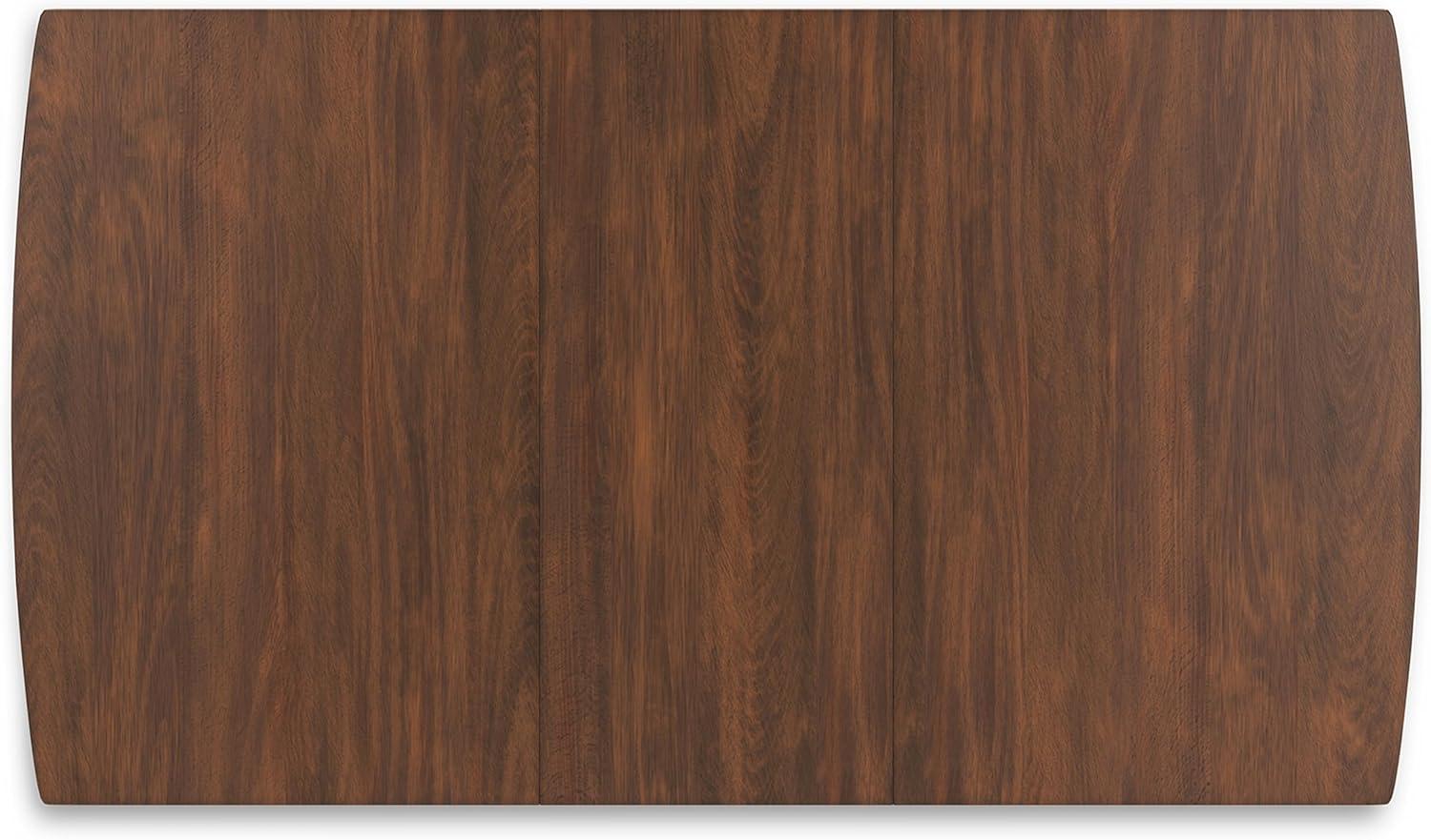 imageSignature Design by Ashley Lyncott Traditional Rectangular Dining Room SelfStoring Extension Table Seats up to 6 Brown