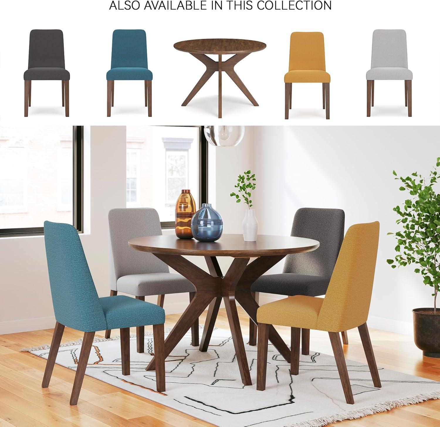 imageSignature Design by Ashley Lyncott Traditional Round Dining Room Table Seats up to 4 Brown 45quot W x 2975quot HLight Brown