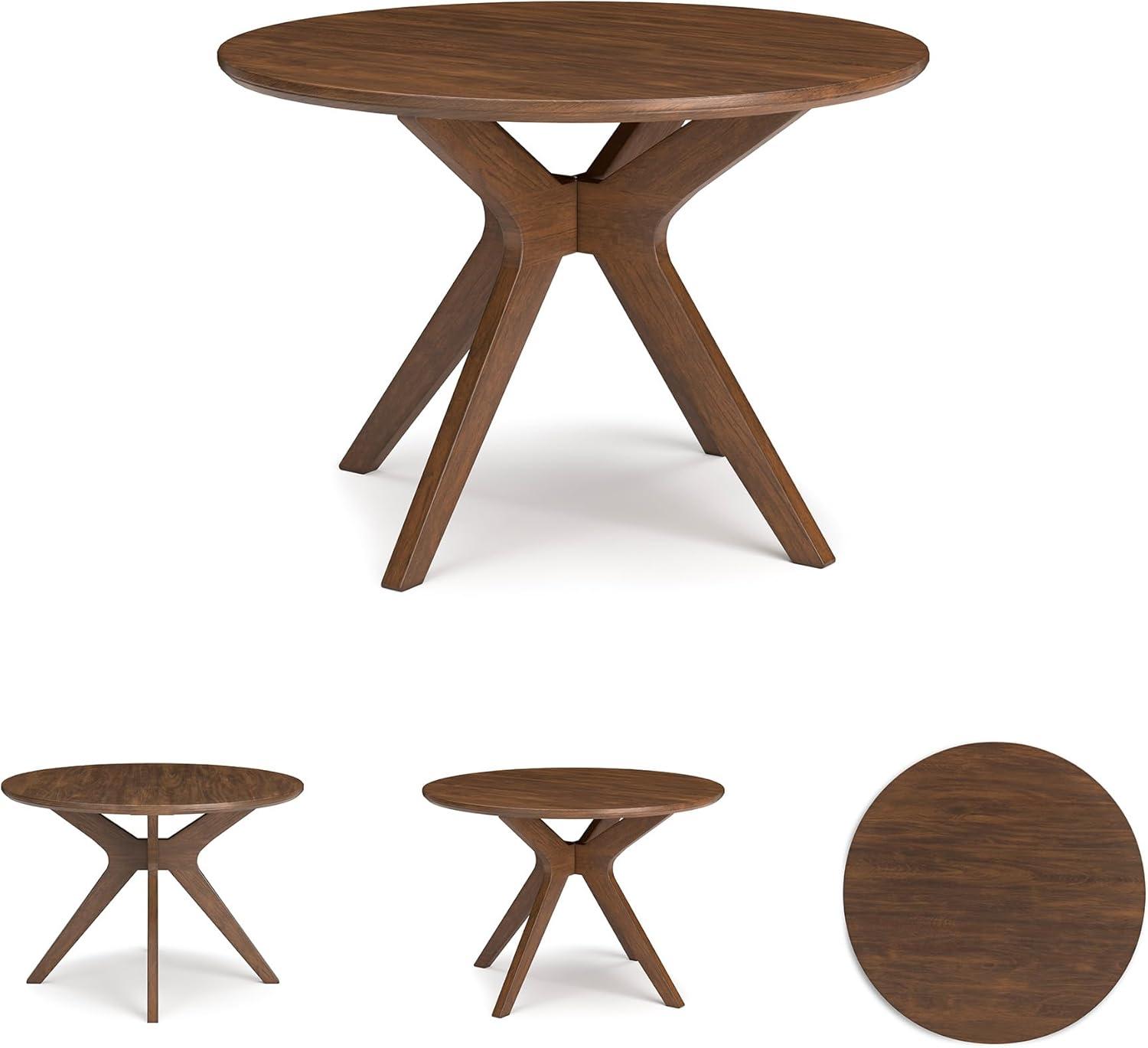 imageSignature Design by Ashley Lyncott Traditional Round Dining Room Table Seats up to 4 Brown 45quot W x 2975quot HLight Brown