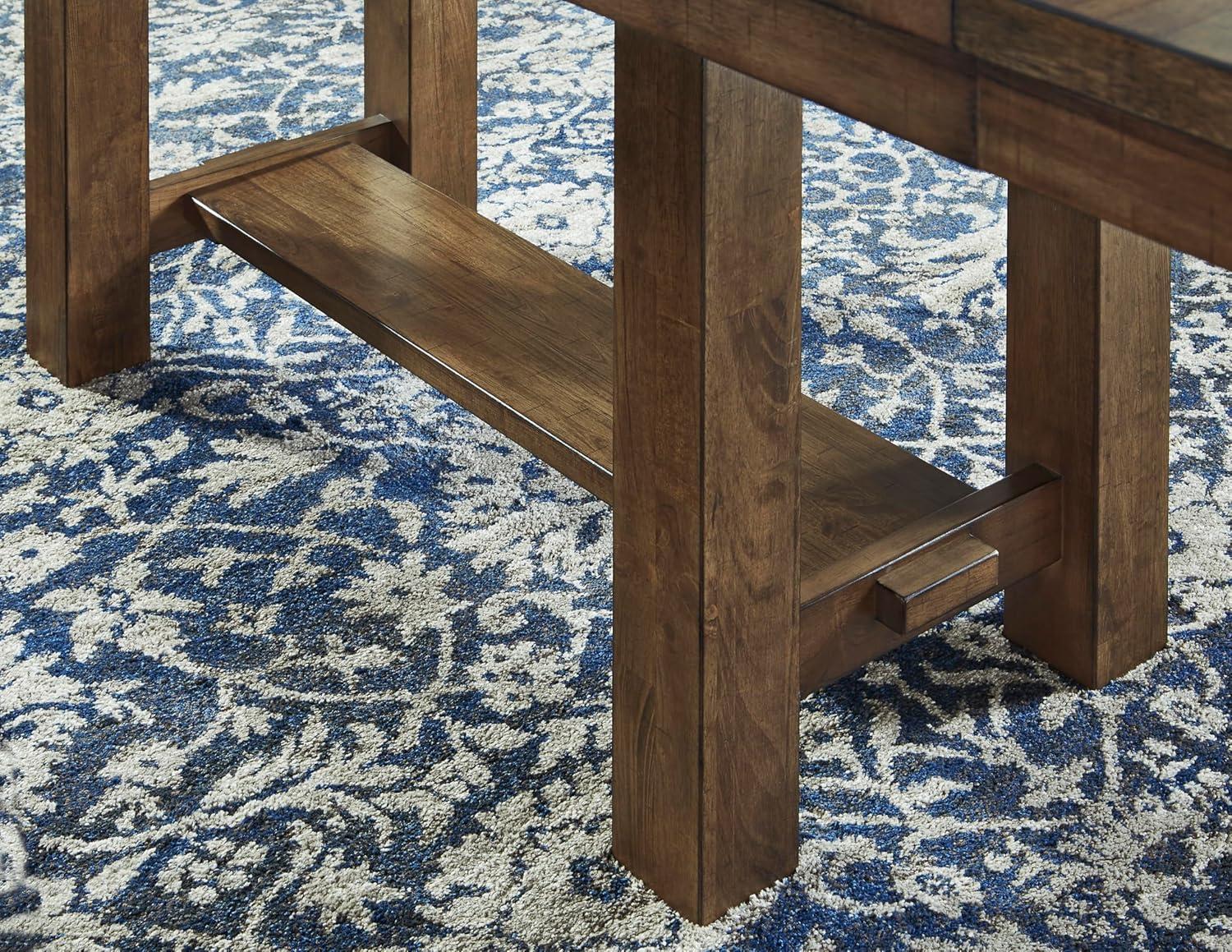 imageSignature Design by Ashley Moriville Rectangular Dining Extension Table 2 Extension Leaves Seats 8 36quot W x 86quot D x 3013quot H Wood ampamp Acacia Veneer BrownRustic Brown