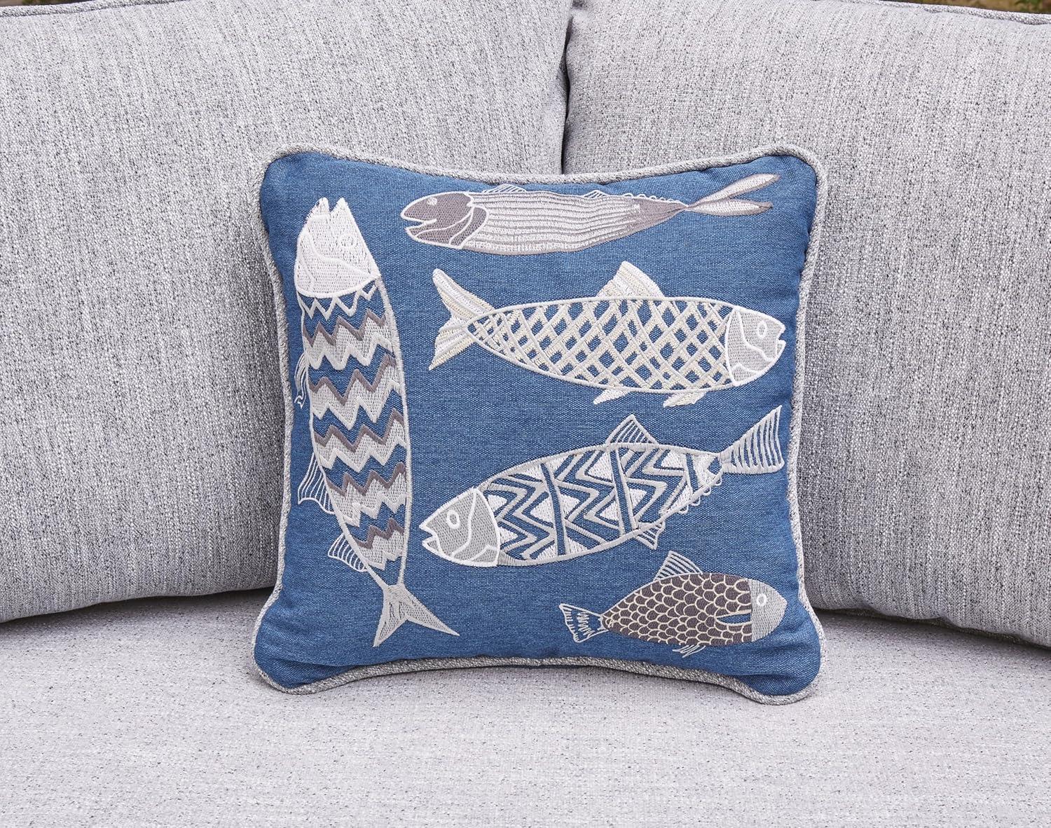 imageSignature Design by Ashley Naples Beach Casual Outdoor Right and Leftarm Facing Loveseat with Cushion and 4 Throw Pillows Set of 2 Nuvella Weather Resistant Fabric Light Gray