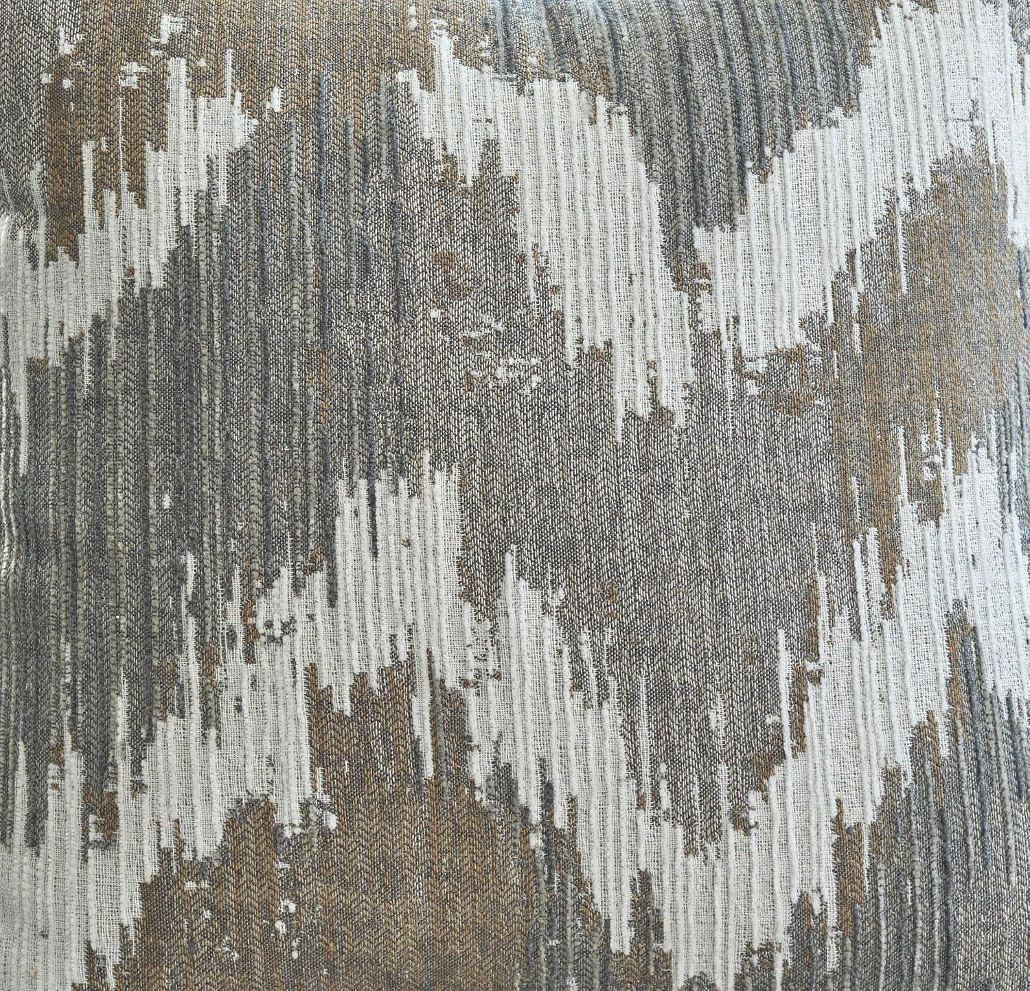 imageSignature Design by Ashley Oasis Court Casual Weather Resistant Cushioned Outdoor SofaChairsTable Set with 2 Throw Pillows Set of 4Nuvella Weather Resistant Fabric Gray