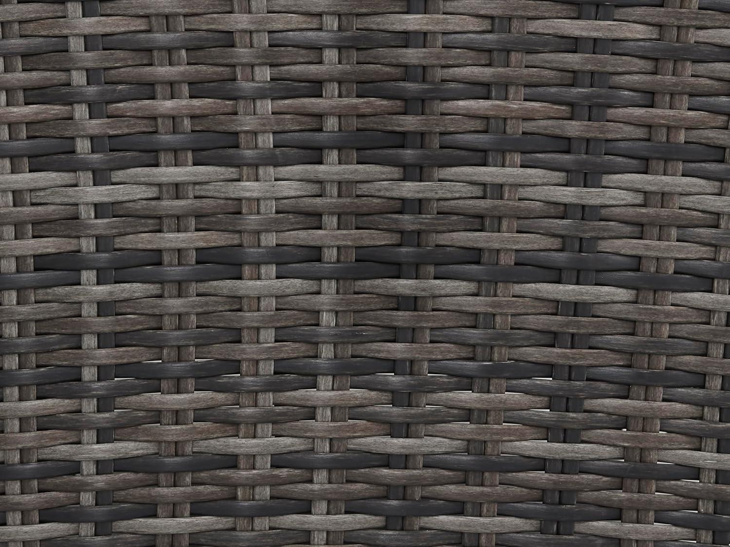 imageSignature Design by Ashley Oasis Court Casual Weather Resistant Cushioned Outdoor SofaChairsTable Set with 2 Throw Pillows Set of 4Nuvella Weather Resistant Fabric Gray