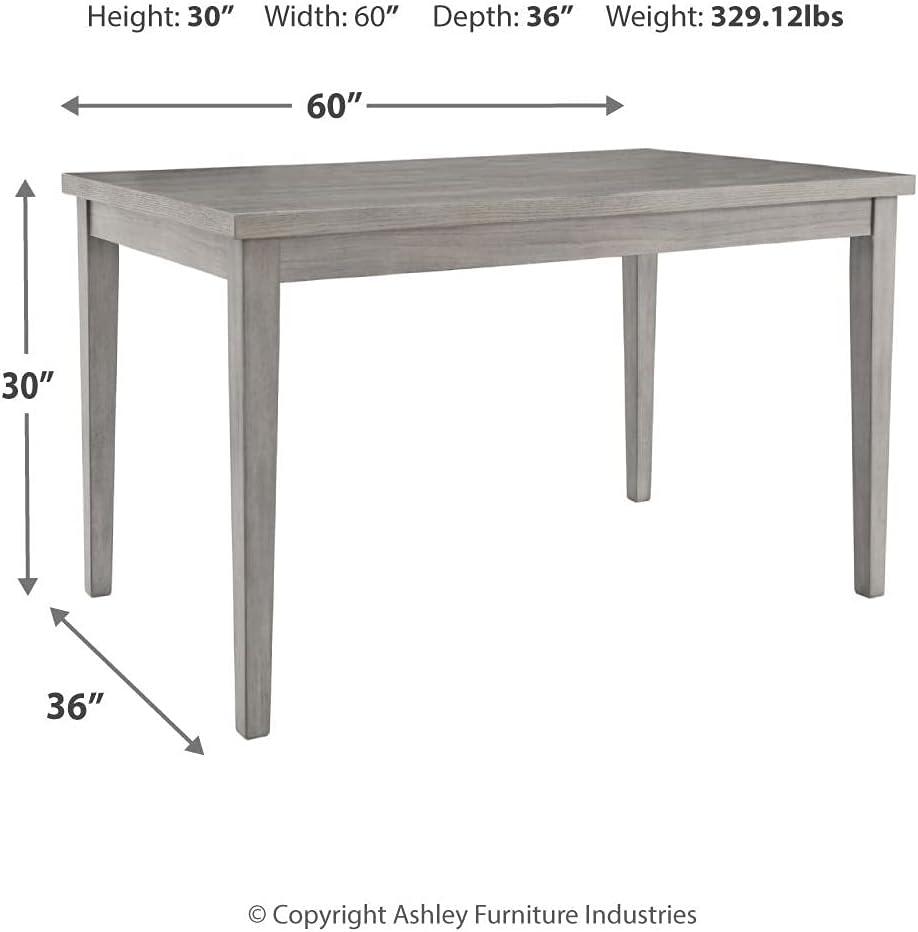 imageSignature Design by Ashley Parellen Modern Farmhouse Rectangular Dining Room Table Gray