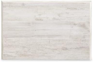 imageSignature Design by Ashley Paxberry Boho 2 Drawer Nightstand with 2 SlimProfile USB Charging Ports 2921quot Tall WhitewashWhitewash