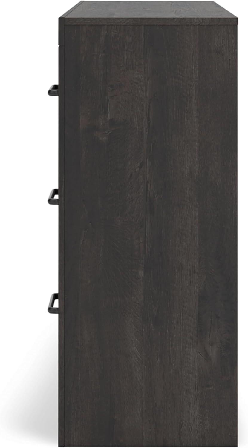 imageSignature Design by Ashley Paxberry Boho 6 Drawer Dresser Smoothgliding Faux Laminate Lined Drawers Wood 6126quot W x 1583quot D x 40quot H WhitewashDark Gray