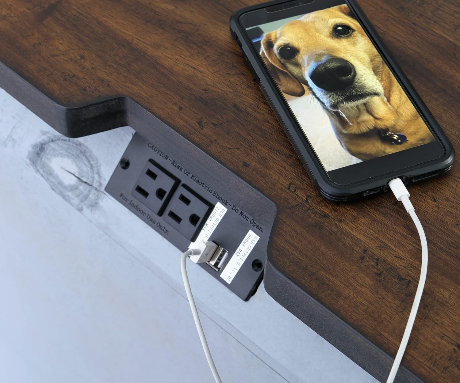 imageSignature Design by Ashley Realyn Traditional Cottage 1 Drawer Nightstand with Dovetail Construction ampamp Open Display Shelf Chipped White 27quot Tall Distressed BrownAntique Gray