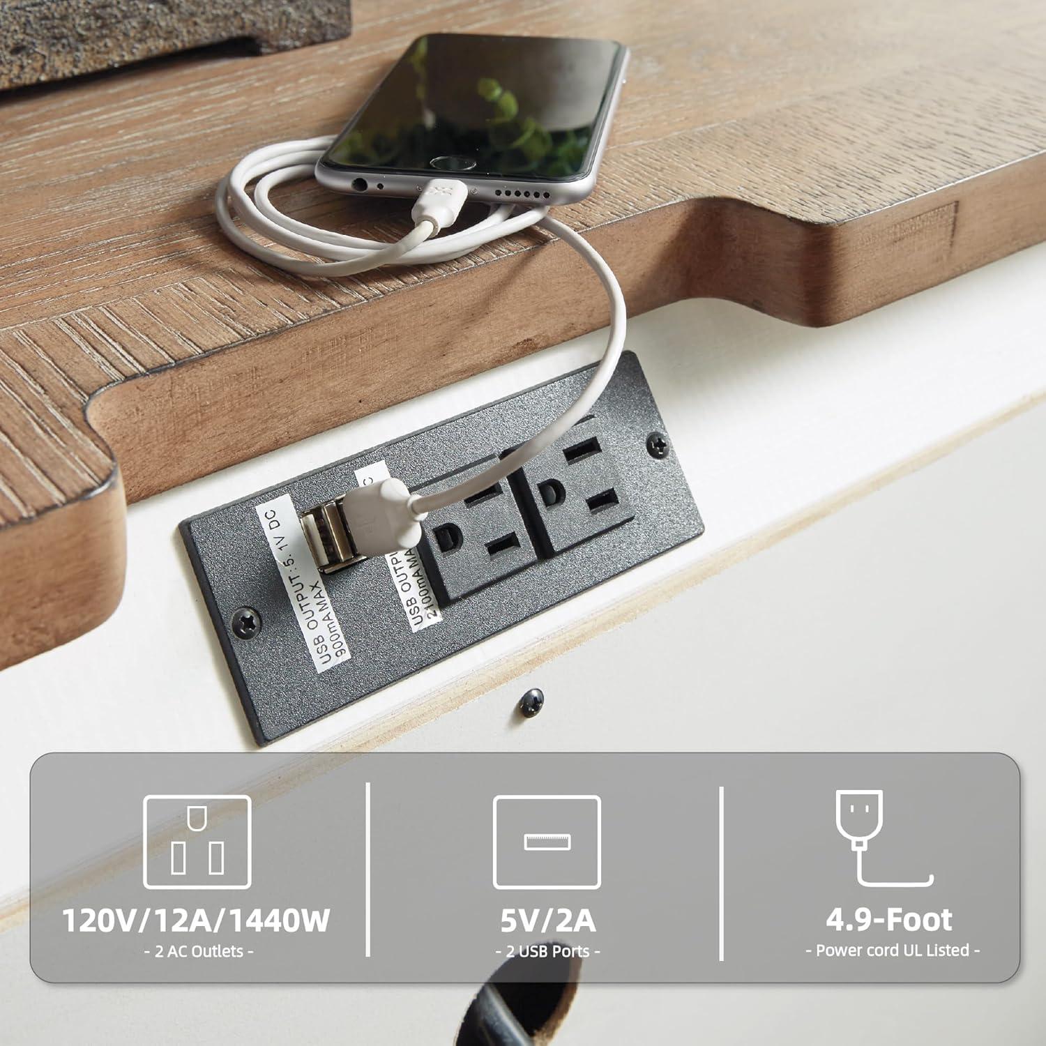 imageSignature Design by Ashley Realyn Traditional Cottage 1 Drawer Nightstand with Dovetail Construction ampamp Open Display Shelf Chipped White 27quot Tall Distressed BrownChipped White