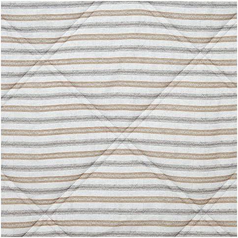 imageSignature Design by Ashley Rhey Contemporary Diamond Quilting ampamp Striped Design Reversible Twin Comforter with One Sham Set Gray Beige Brown