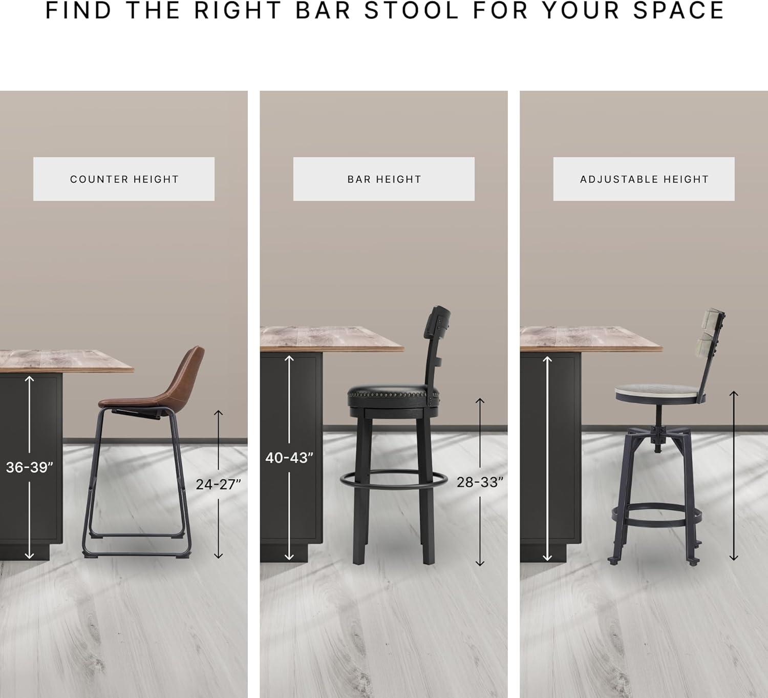 imageSignature Design by Ashley Robbinsdale Farmhouse Upholstered Barstool Set of 2 XBack Nailhead Trim Wood 2475quot H White ampamp Light GrayDark Gray