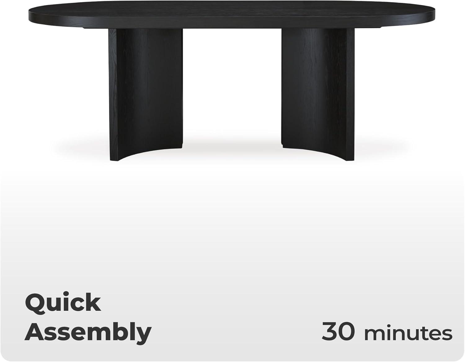imageSignature Design by Ashley Rowanbeck Minimalist Dining Table for 8 People Black