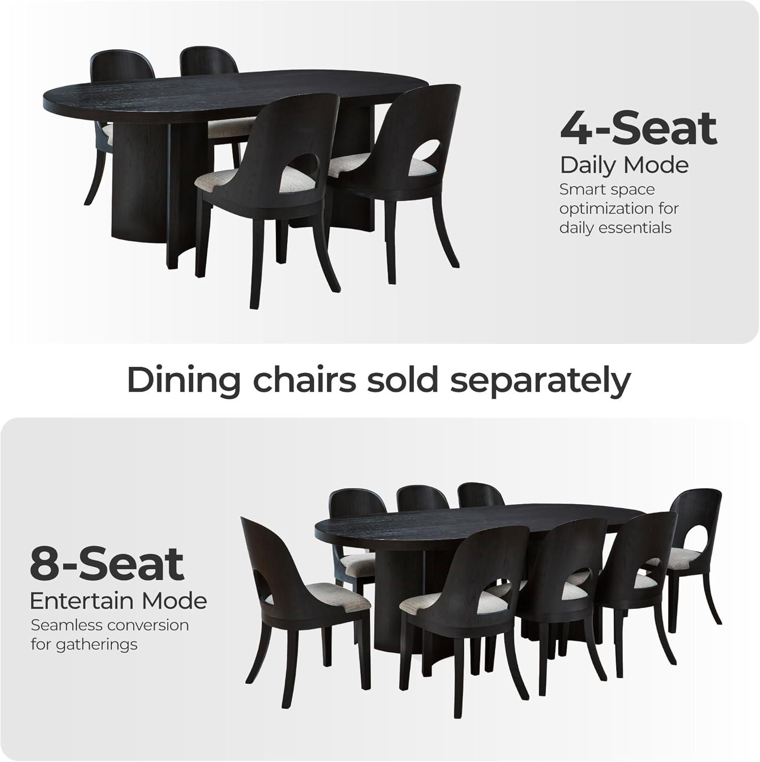 imageSignature Design by Ashley Rowanbeck Minimalist Dining Table for 8 People Black
