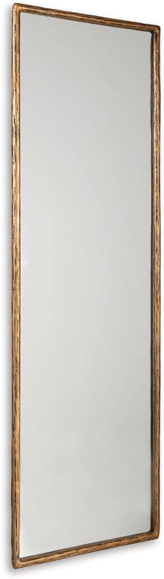 imageSignature Design by Ashley Ryandale Antique 72quot Rectangular Aluminum Full Length Floor Mirror Metallic