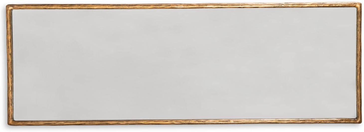 imageSignature Design by Ashley Ryandale Antique 72quot Rectangular Aluminum Full Length Floor Mirror Metallic