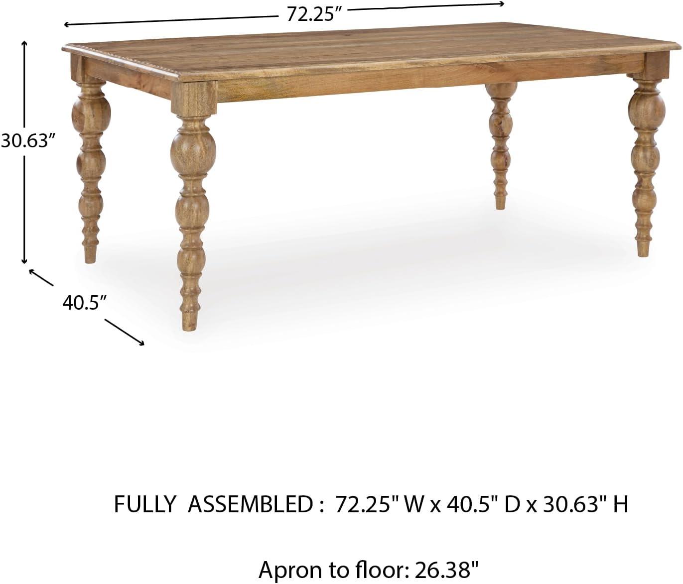 imageSignature Design by Ashley Rybergston Casual Dining Table with 4 Legs Light Brown