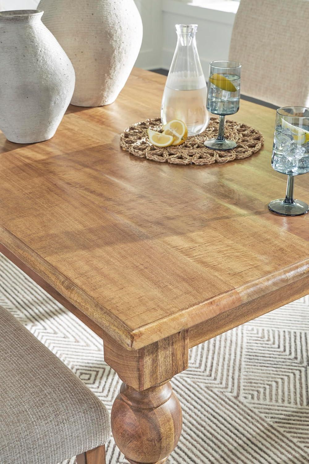 imageSignature Design by Ashley Rybergston Casual Dining Table with 4 Legs Light Brown