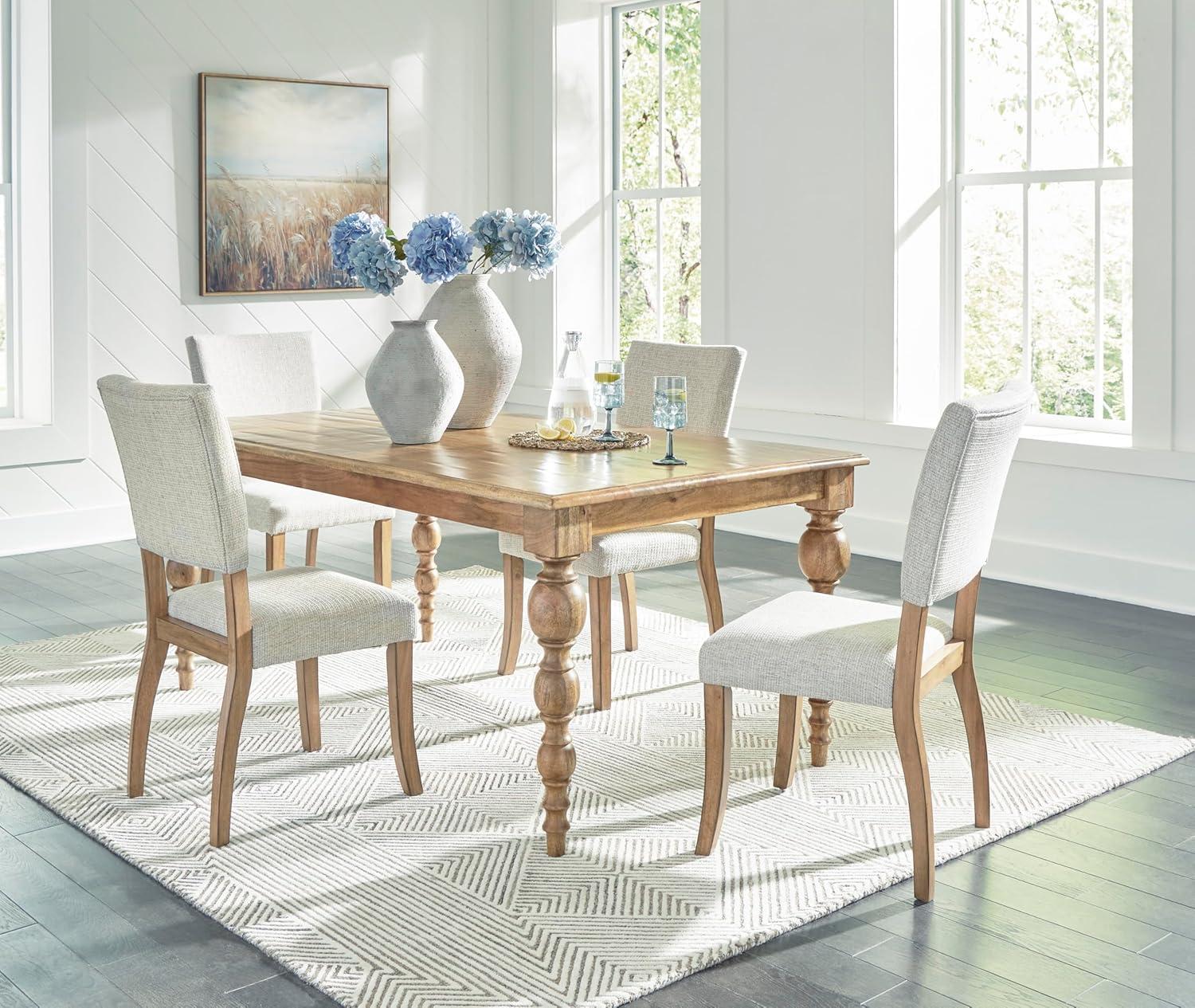 imageSignature Design by Ashley Rybergston Casual Dining Table with 4 Legs Light Brown