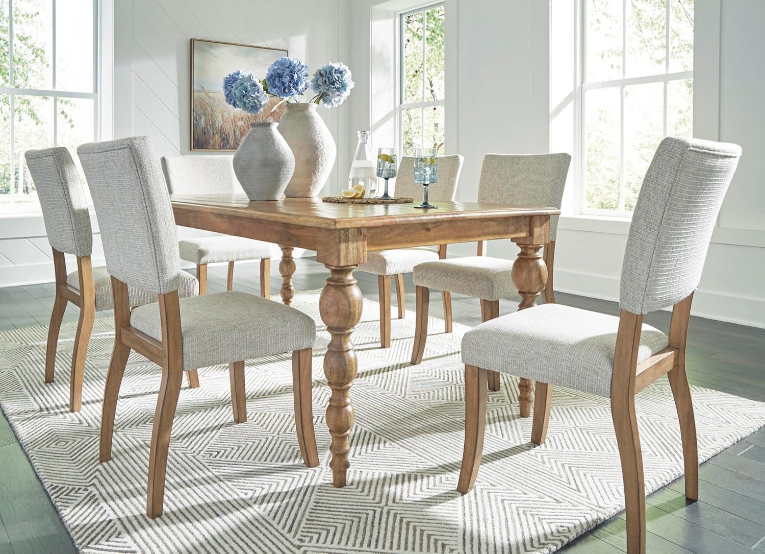 imageSignature Design by Ashley Rybergston Casual Dining Table with 4 Legs Light Brown