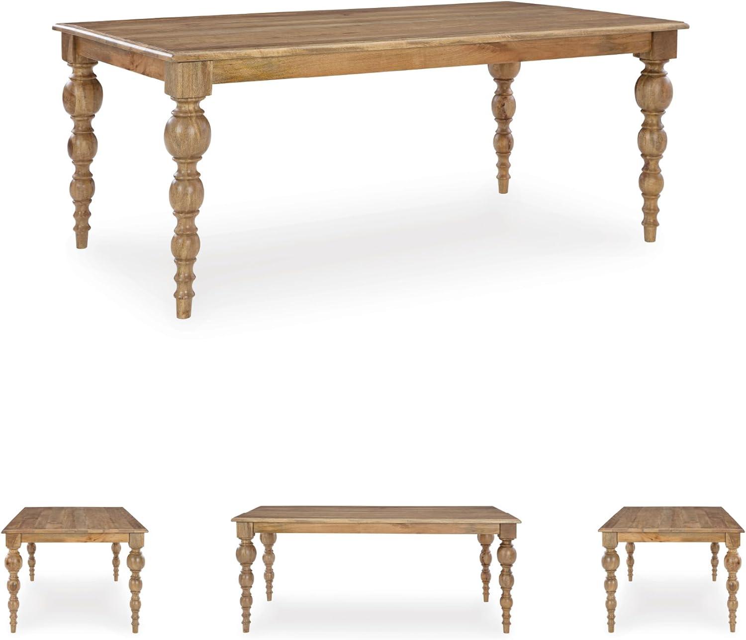 imageSignature Design by Ashley Rybergston Casual Dining Table with 4 Legs Light Brown