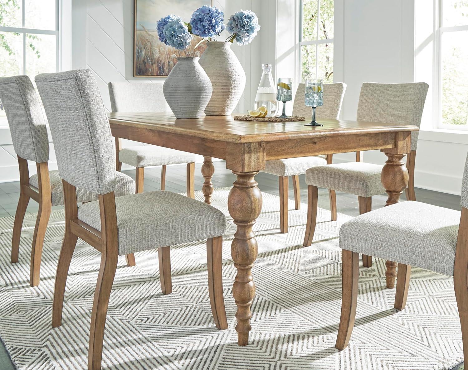imageSignature Design by Ashley Rybergston Casual Dining Table with 4 Legs Light Brown