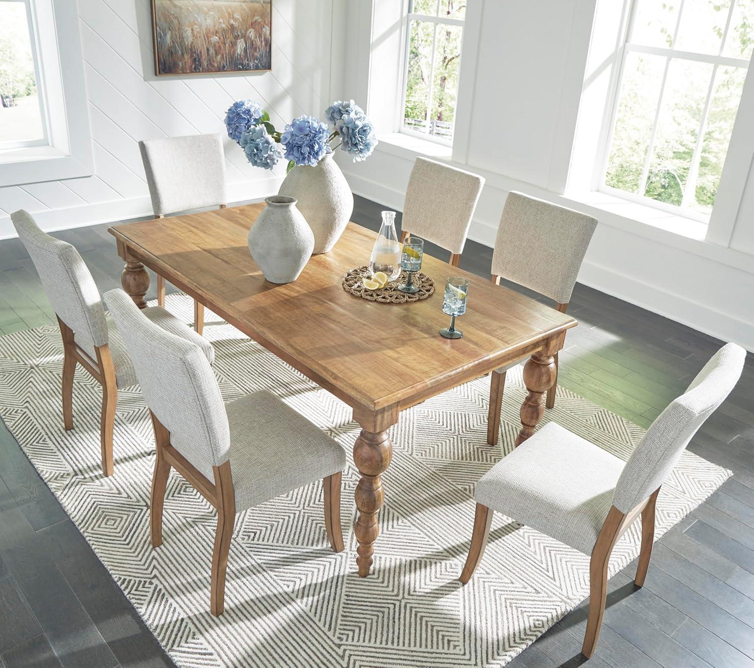 imageSignature Design by Ashley Rybergston Casual Dining Table with 4 Legs Light Brown