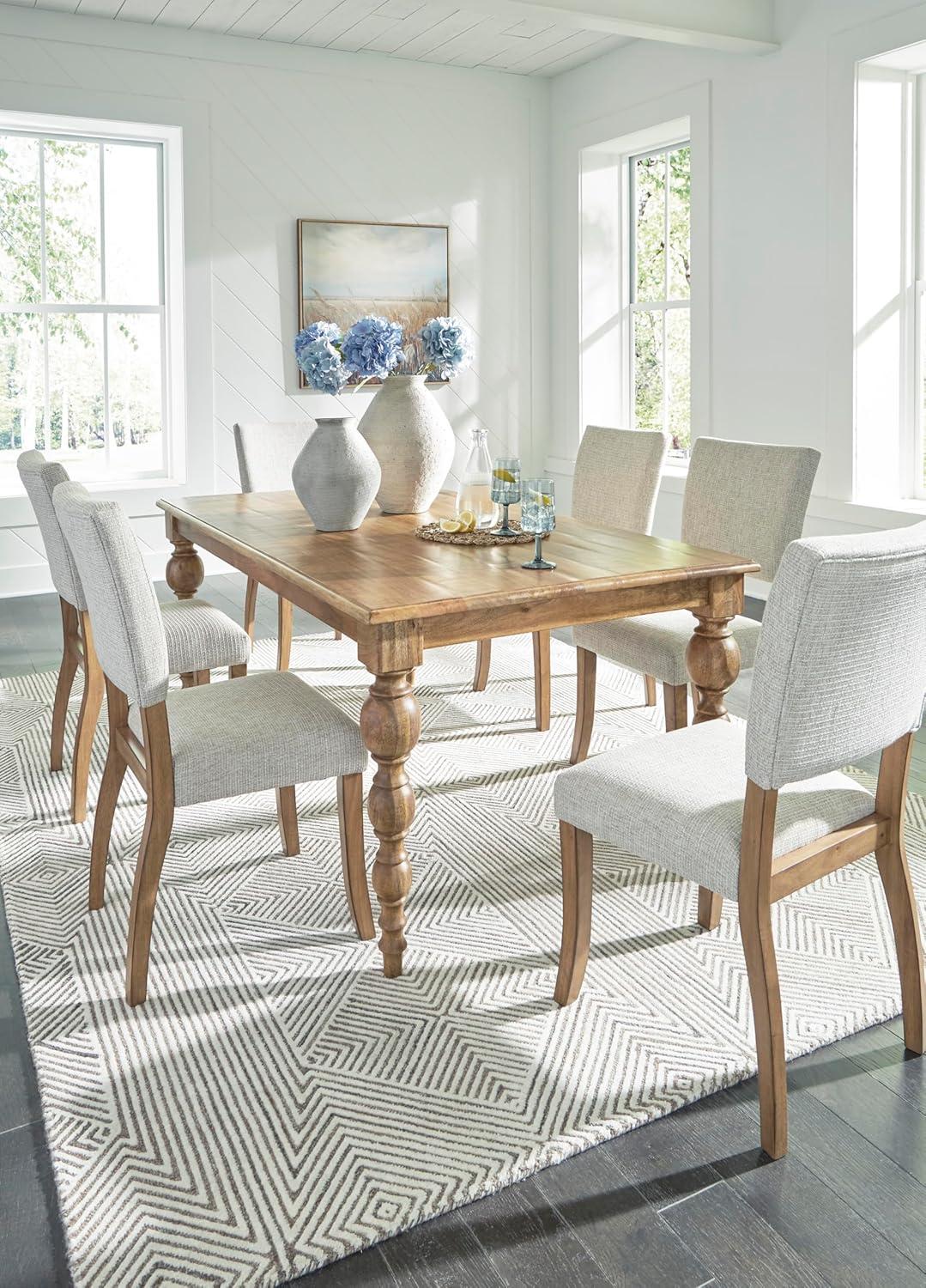 imageSignature Design by Ashley Rybergston Casual Dining Table with 4 Legs Light Brown