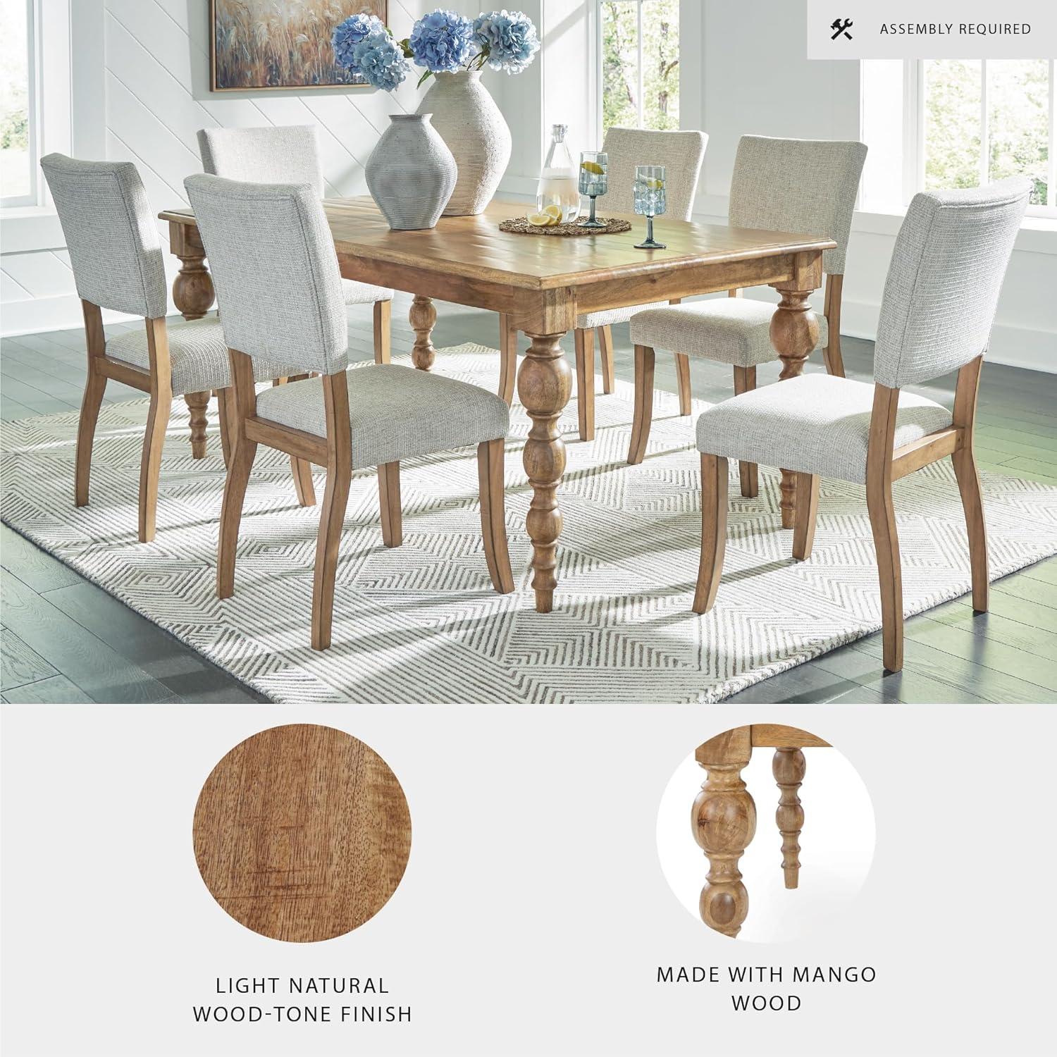 imageSignature Design by Ashley Rybergston Casual Dining Table with 4 Legs Light Brown