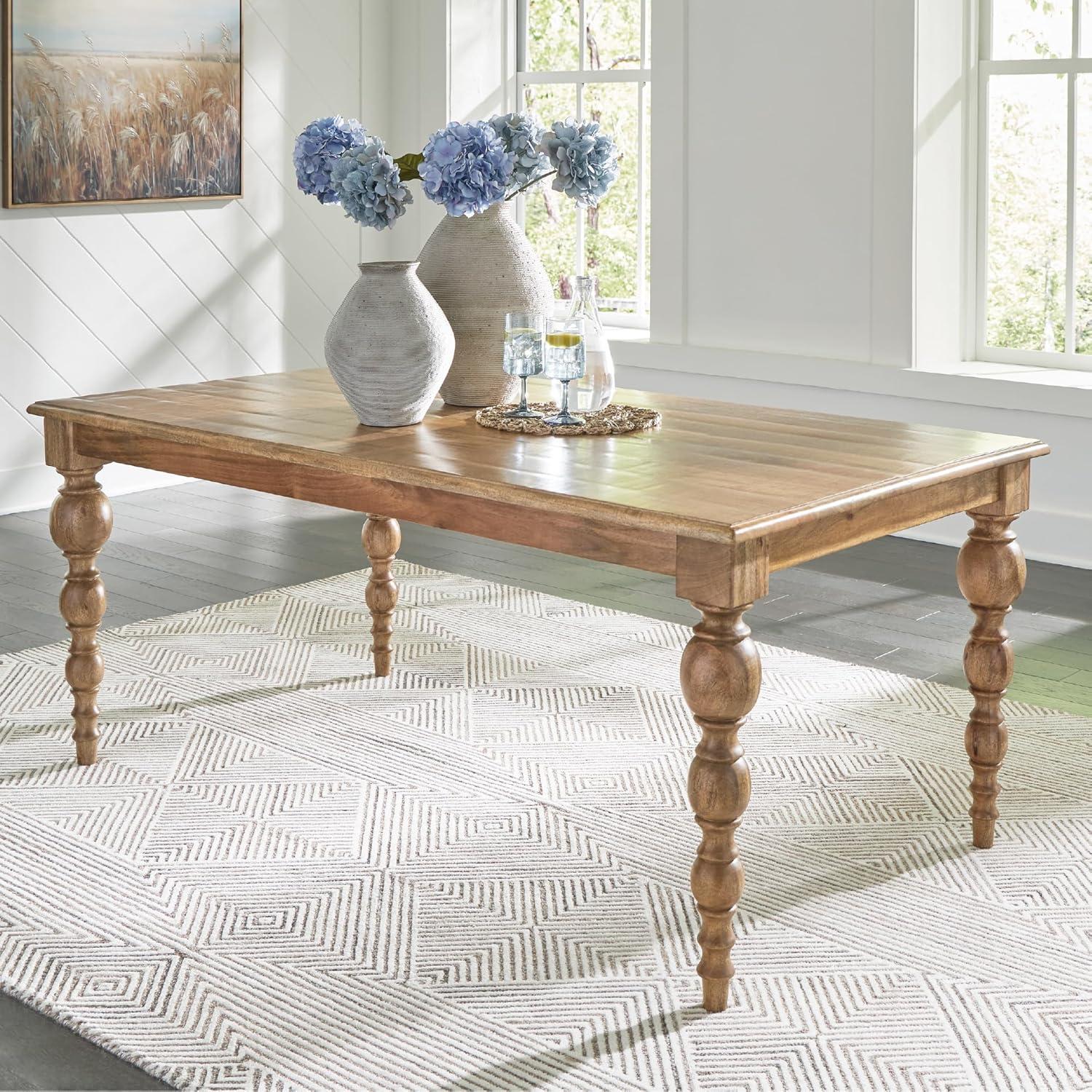 imageSignature Design by Ashley Rybergston Casual Dining Table with 4 Legs Light Brown