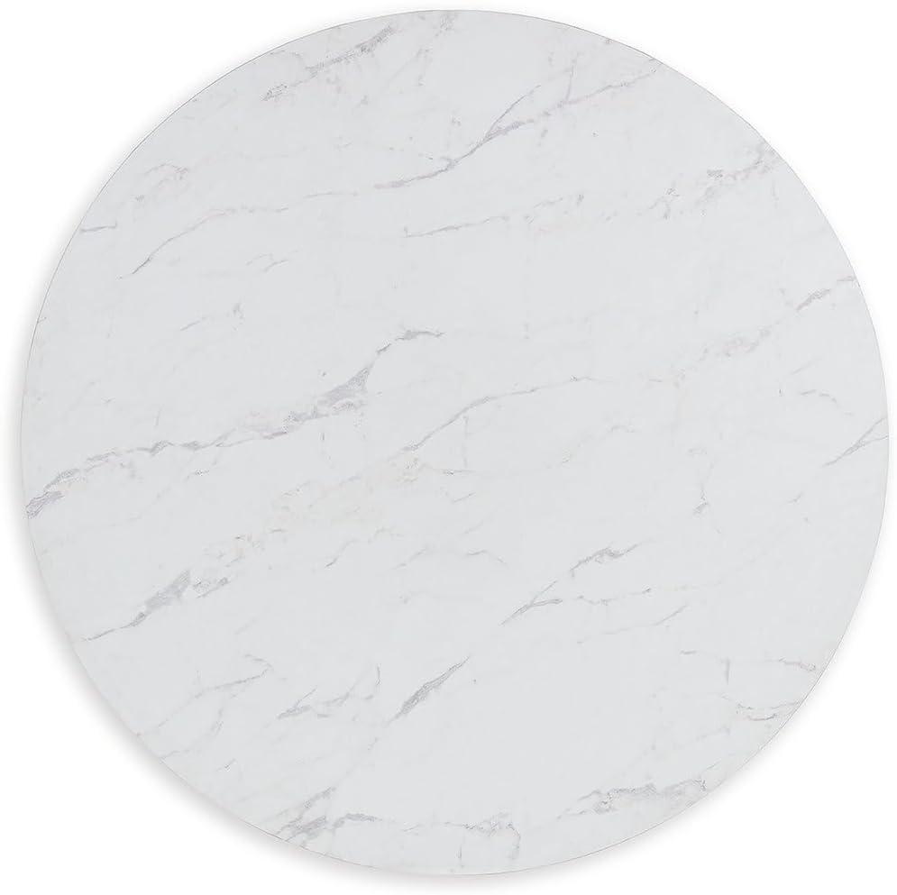 imageSignature Design by Ashley Sawdyn Casual Faux Marble Dining Table Light Brown