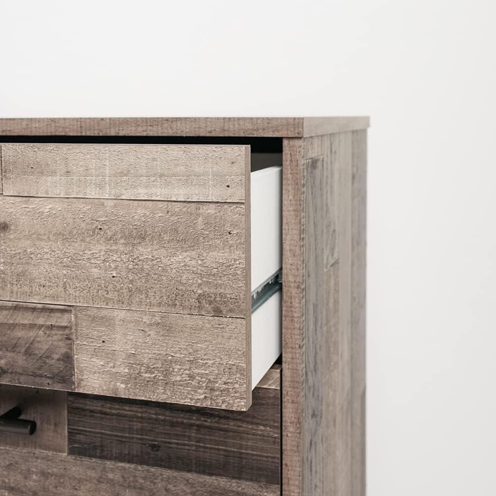 imageSignature Design by Ashley Socalle Modern 6Drawer Dresser with Safety Stop BlackPlankBlack1