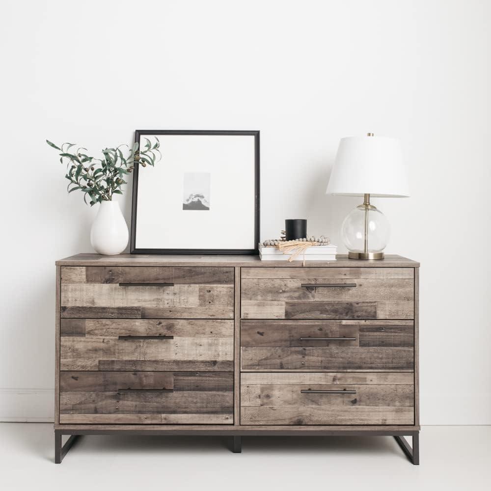 imageSignature Design by Ashley Socalle Modern 6Drawer Dresser with Safety Stop BlackPlankBlack1