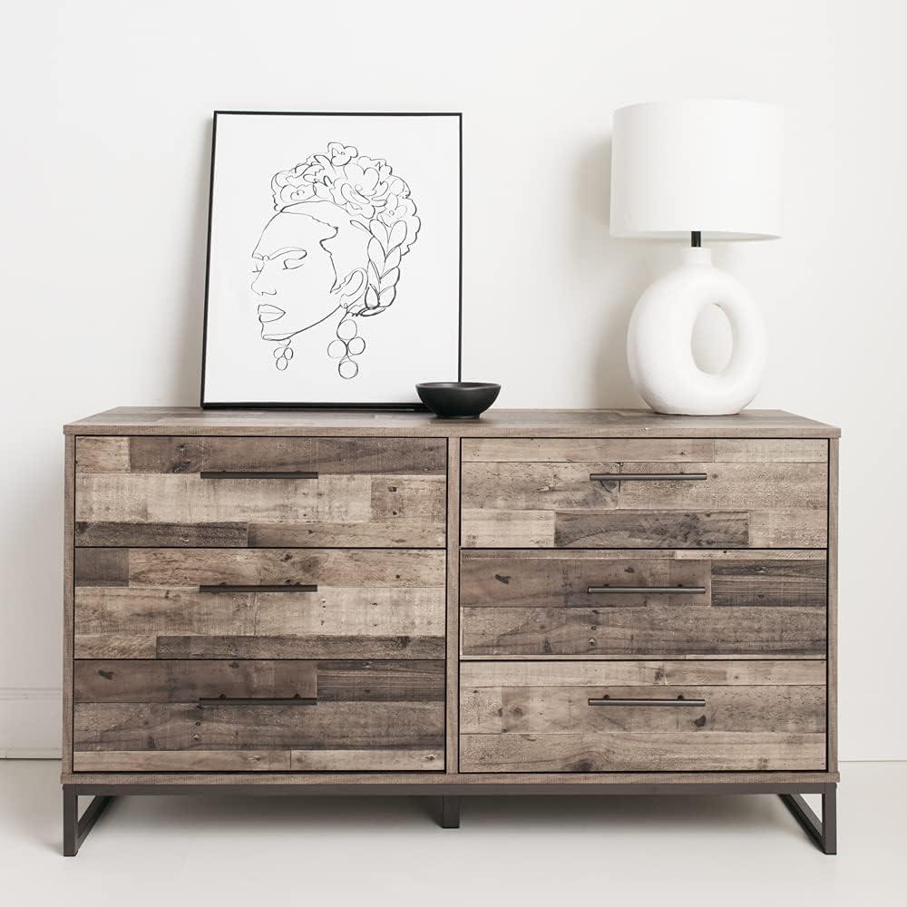 imageSignature Design by Ashley Socalle Modern 6Drawer Dresser with Safety Stop BlackPlankBlack1