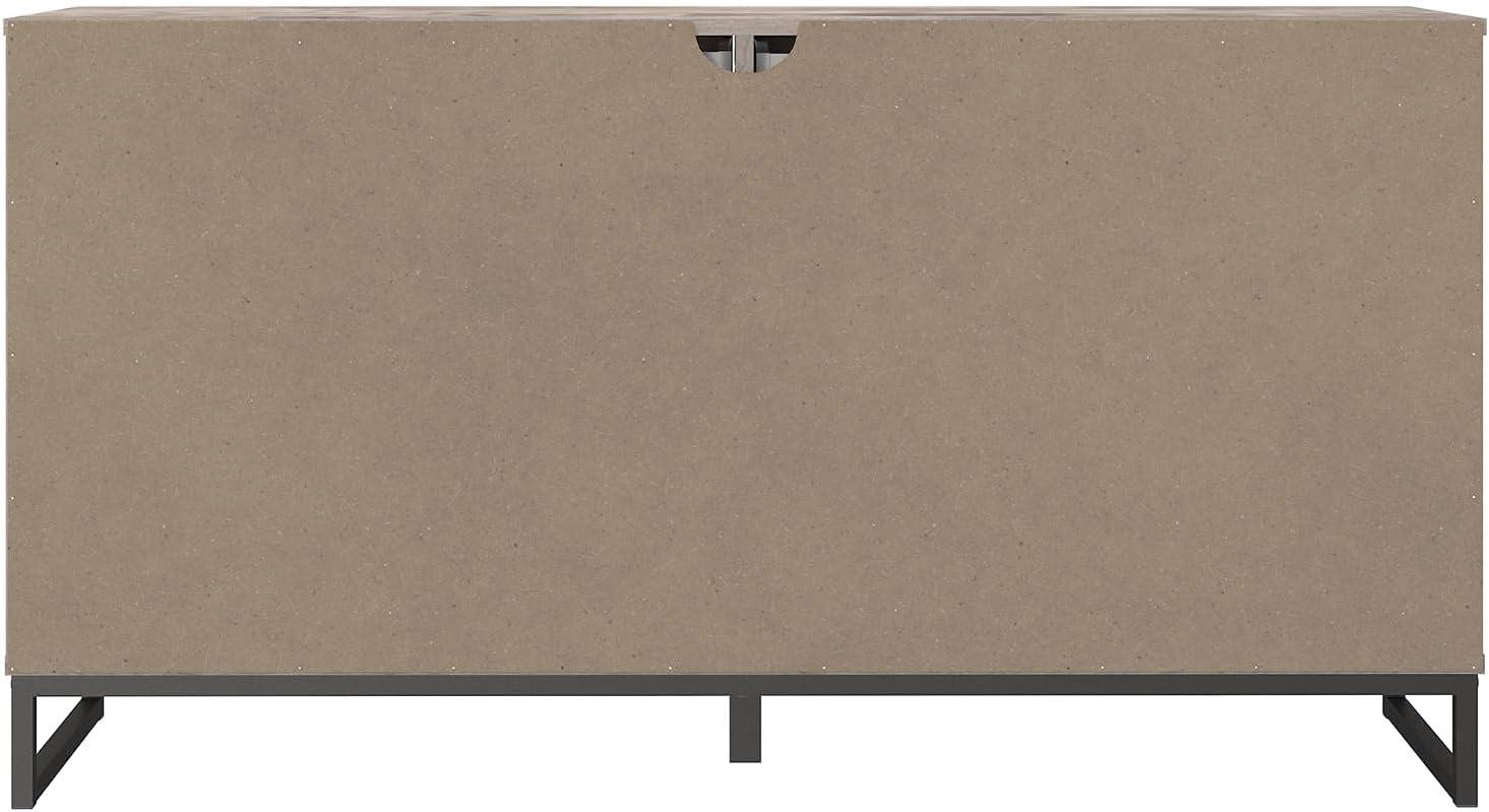 imageSignature Design by Ashley Socalle Modern 6Drawer Dresser with Safety Stop BlackWhitewashBlack