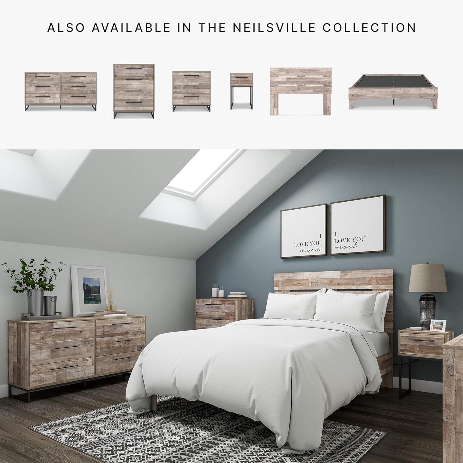 imageSignature Design by Ashley Socalle Modern 6Drawer Dresser with Safety Stop BlackWhitewashBlack