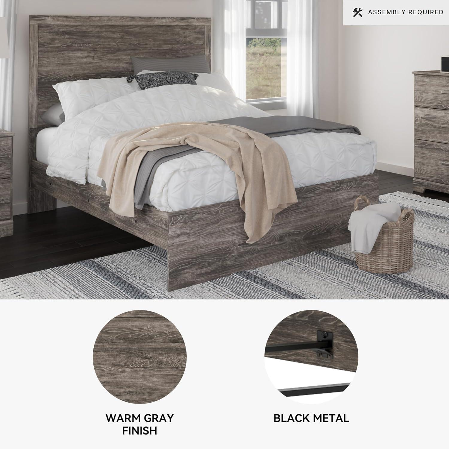 imageSignature Design by Ashley Stelsie Vintage SmoothGliding 6Drawer Dresser and Mirror with Safety Stop WhiteGrey