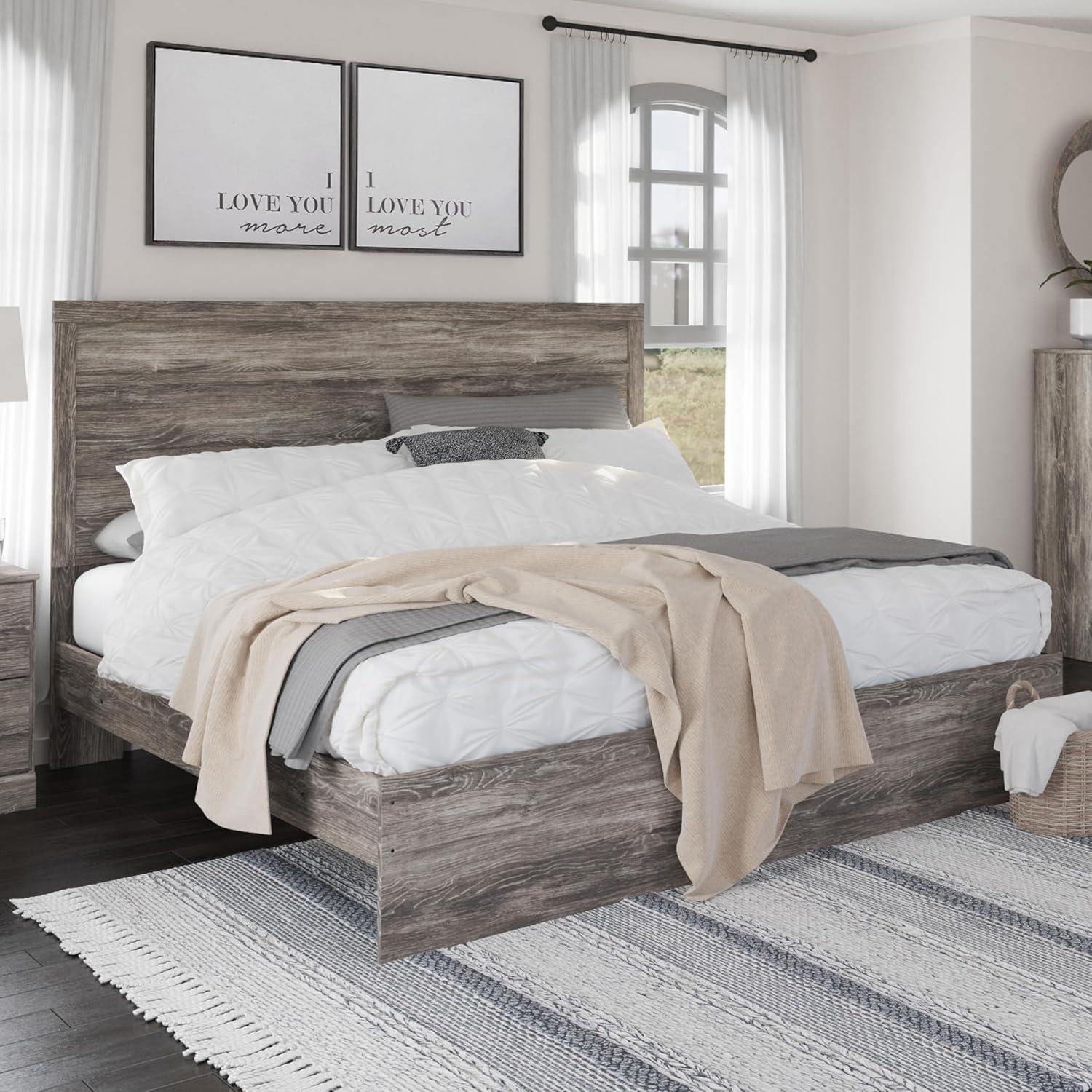 imageSignature Design by Ashley Stelsie Vintage SmoothGliding 6Drawer Dresser and Mirror with Safety Stop WhiteGrey