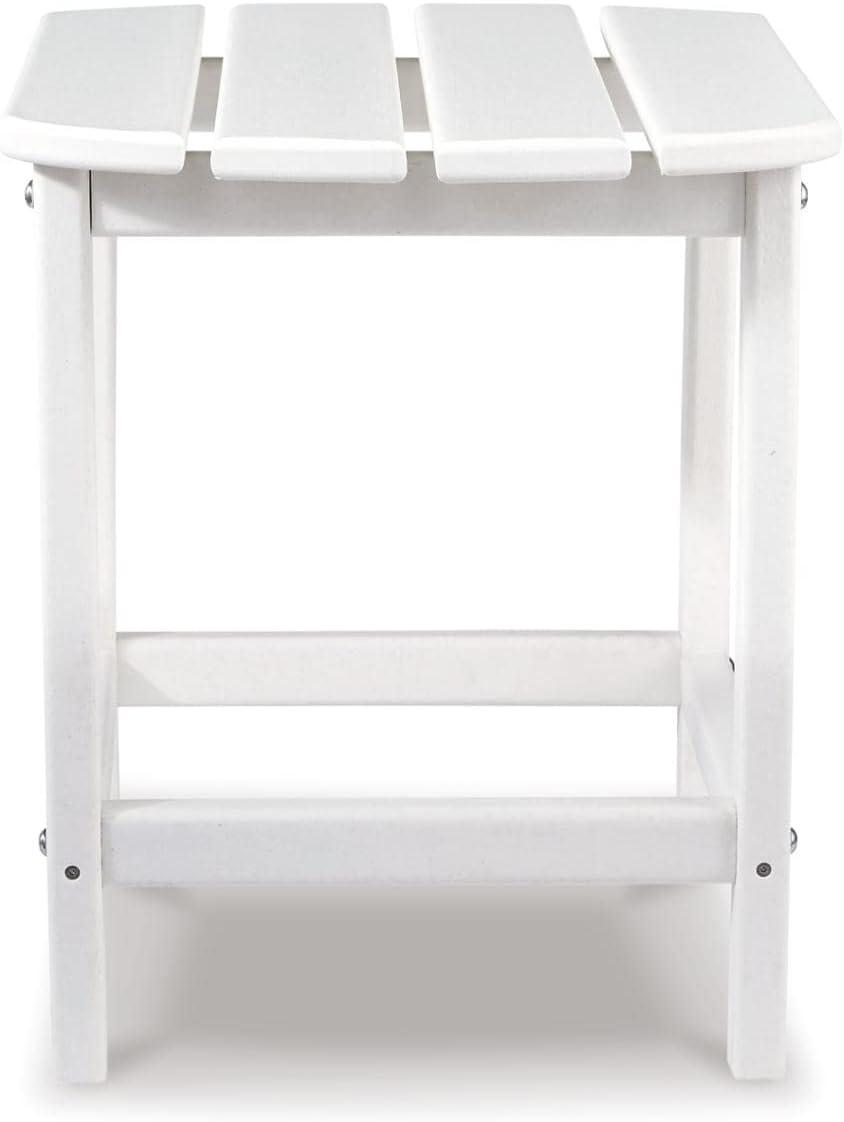 imageSignature Design by Ashley Sundown Treasure Outdoor Patio HDPE Weather Resistant End Table BrownWhite