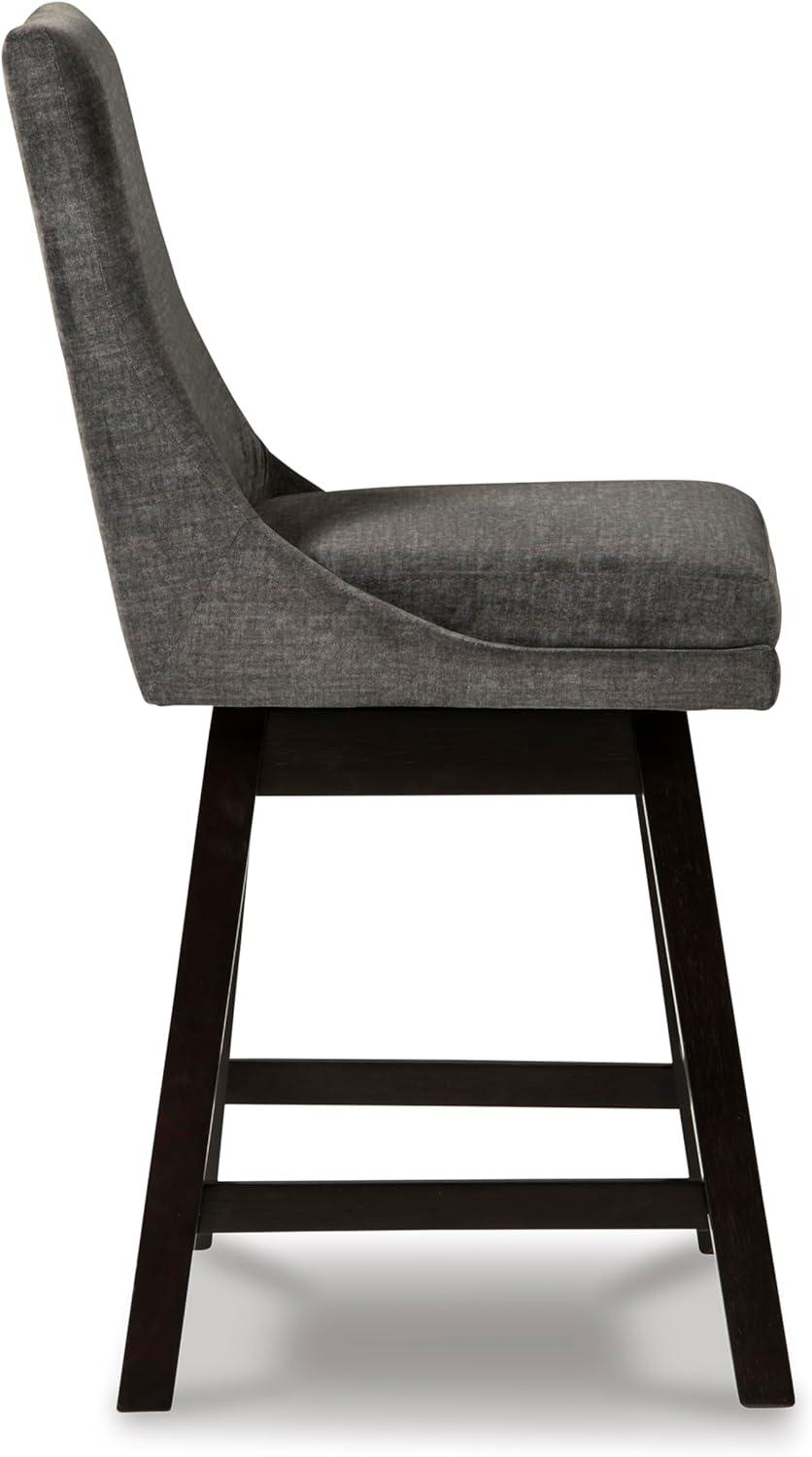 imageSignature Design by Ashley Tallenger Upholstered Counter Height Barstool Set of 2 BeigeDark Gray