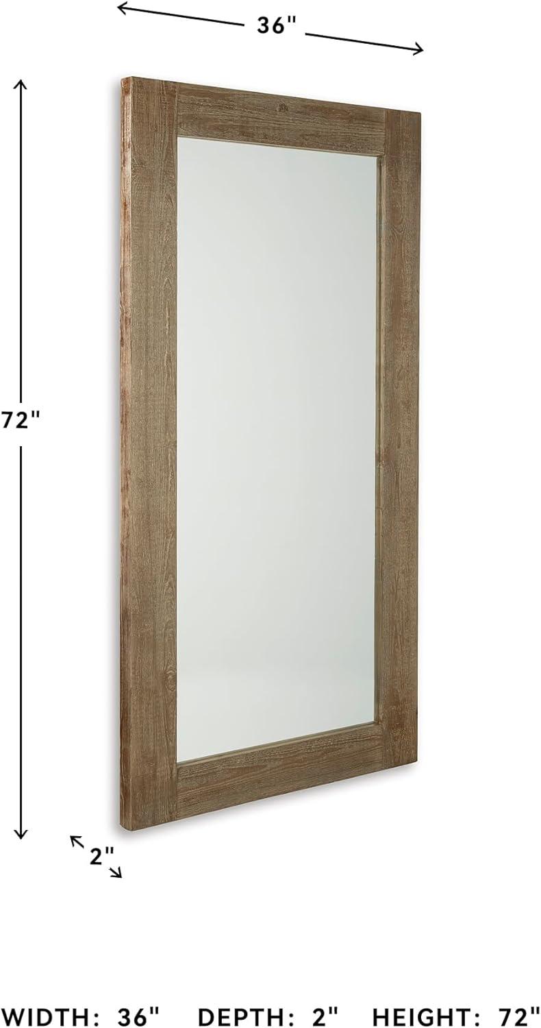 imageSignature Design by Ashley Waltleigh Vintage 72quot Floor Mirror Brown