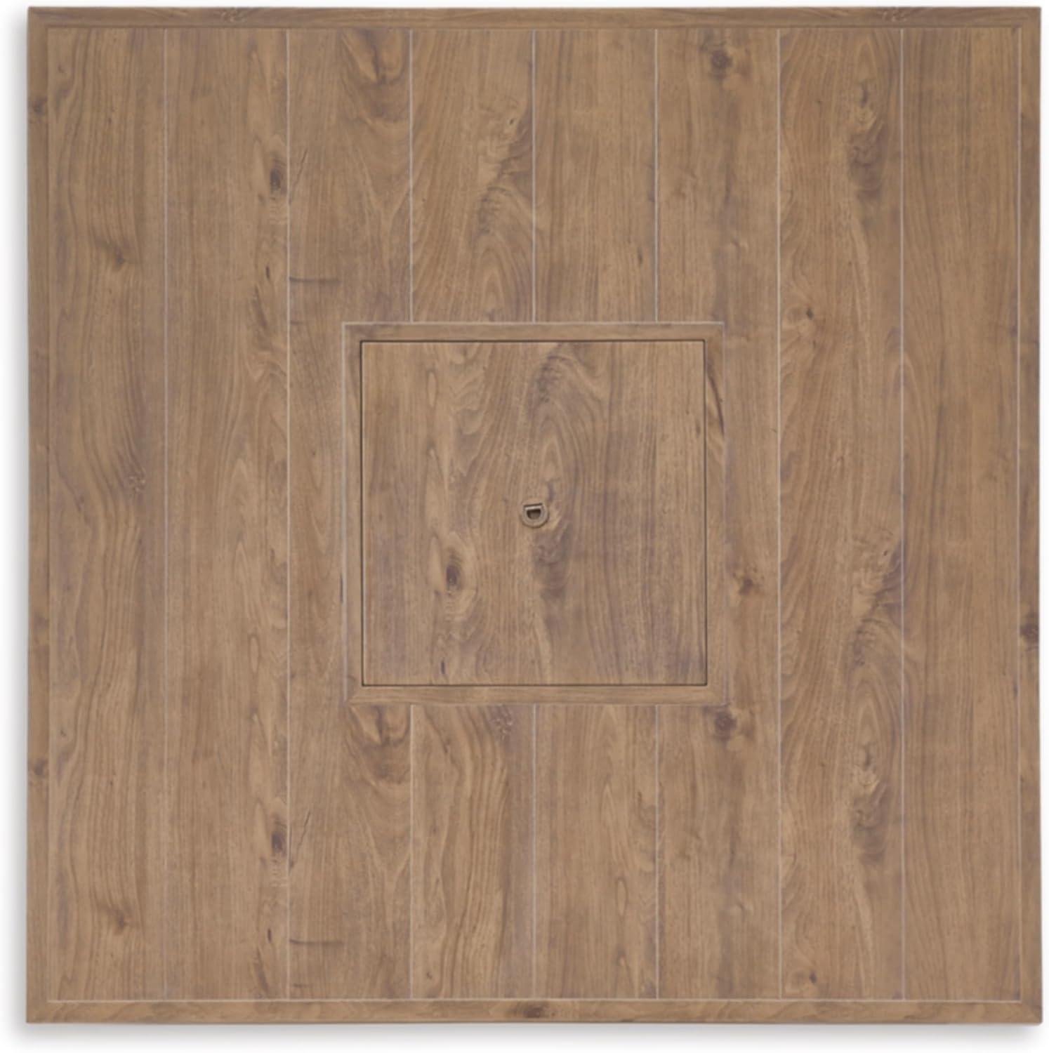 imageSignature Design by Ashley Walton Bridge Casual Outdoor Bar Table with Fire Pit and Storage Light BrownLight Brown